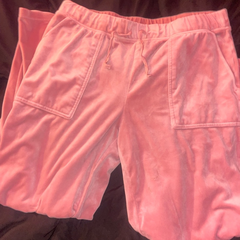 Pink Velvet tracksuit pants